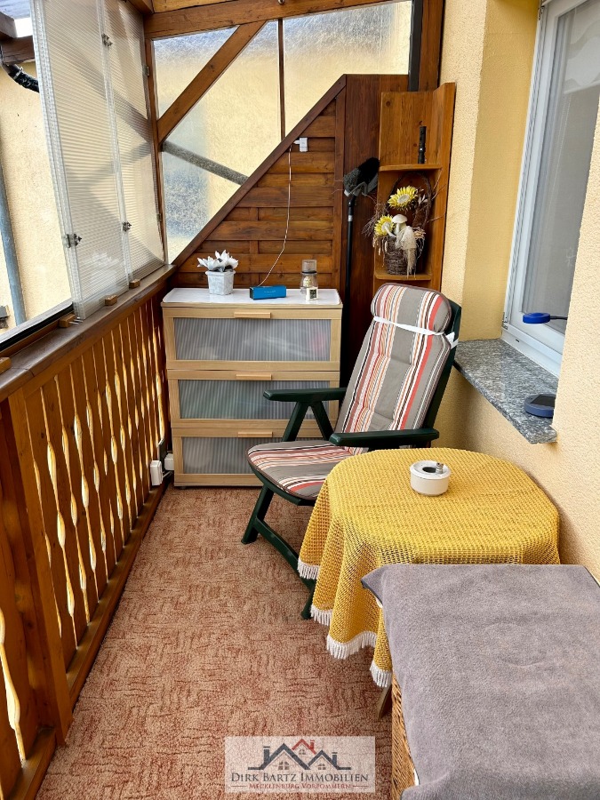 Balkon Schlafzimmer Maisonettewohnung Demmin