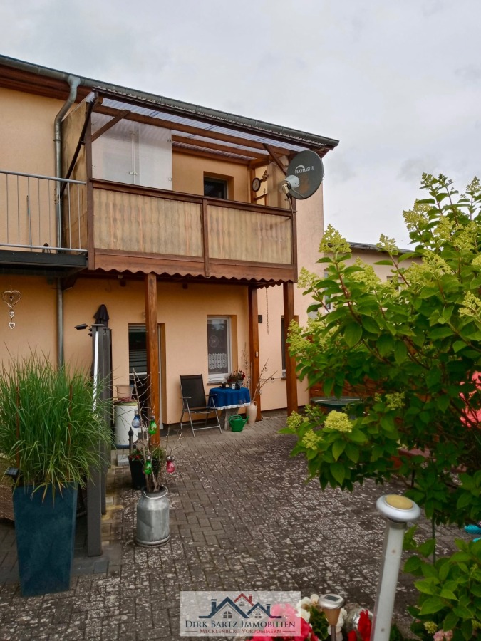 R�ckansicht Maisonettewohnung Demmin